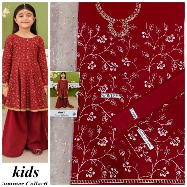 Maira B Kids 3-Piece Embroidered Lawn Collection Maira B Kids 3-Piece Embroidered Lawn Collection