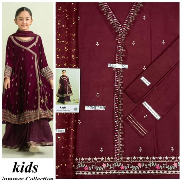 Maira B Kids 3-Piece Embroidered Lawn Collection Maira B Kids 3-Piece Embroidered Lawn Collection