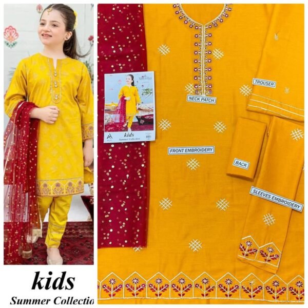Maira B Kids 3-Piece Embroidered Lawn Collection Maira B Kids 3-Piece Embroidered Lawn Collection