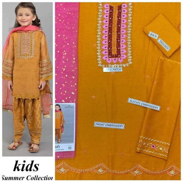 Maira B Kids 3-Piece Embroidered Lawn Collection Maira B Kids 3-Piece Embroidered Lawn Collection
