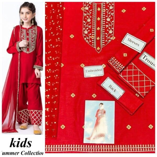 Maira B Kids 3-Piece Embroidered Lawn Collection Maira B Kids 3-Piece Embroidered Lawn Collection