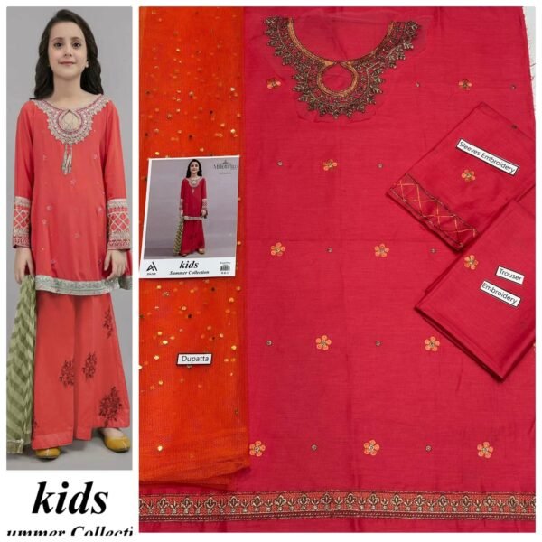 Maira B Kids 3-Piece Embroidered Lawn Collection Maira B Kids 3-Piece Embroidered Lawn Collection