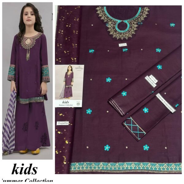 Maira B Kids 3-Piece Embroidered Lawn Collection Maira B Kids 3-Piece Embroidered Lawn Collection