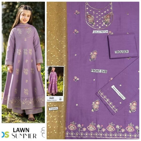 Maira B Kids 3-Piece Embroidered Lawn Collection Maira B Kids 3-Piece Embroidered Lawn Collection
