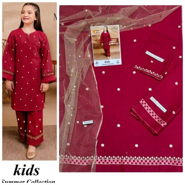 Maira B Kids 3-Piece Embroidered Lawn Collection Maira B Kids 3-Piece Embroidered Lawn Collection