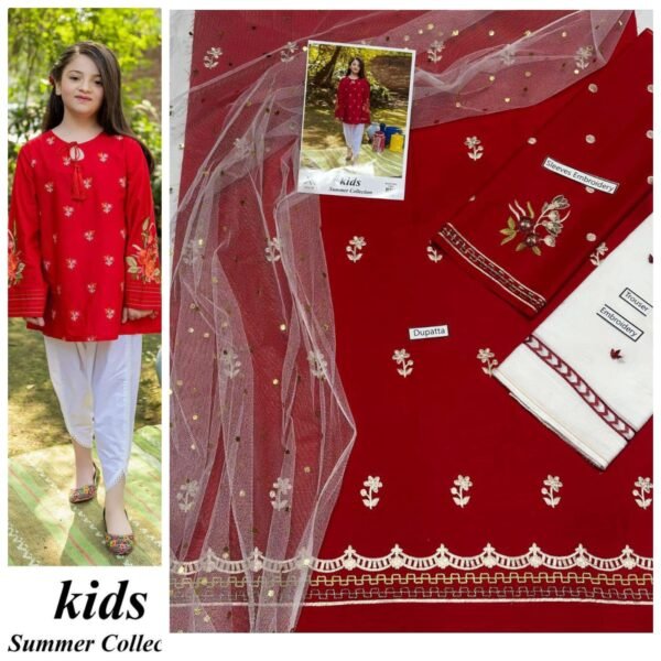 Maira B Kids 3-Piece Embroidered Lawn Collection Maira B Kids 3-Piece Embroidered Lawn Collection
