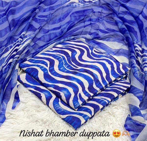 Nishat Premium Bhamber Dupatta 3-Piece Lawn Collection 2026