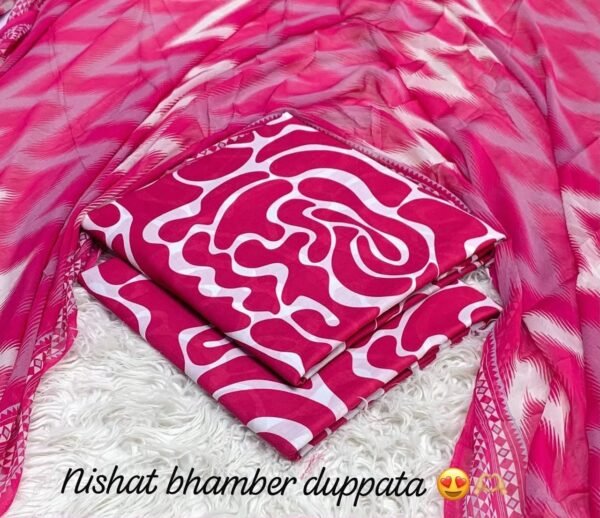 Nishat Premium Bhamber Dupatta 3-Piece Lawn Collection 2026