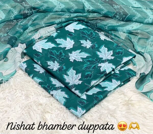 Nishat Premium Bhamber Dupatta 3-Piece Lawn Collection 2026