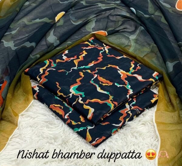 Nishat Premium Bhamber Dupatta 3-Piece Lawn Collection 2026