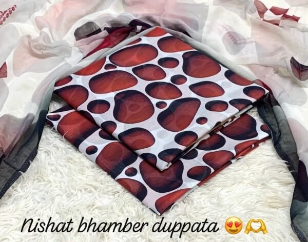 Nishat Premium Bhamber Dupatta 3-Piece Lawn Collection 2026