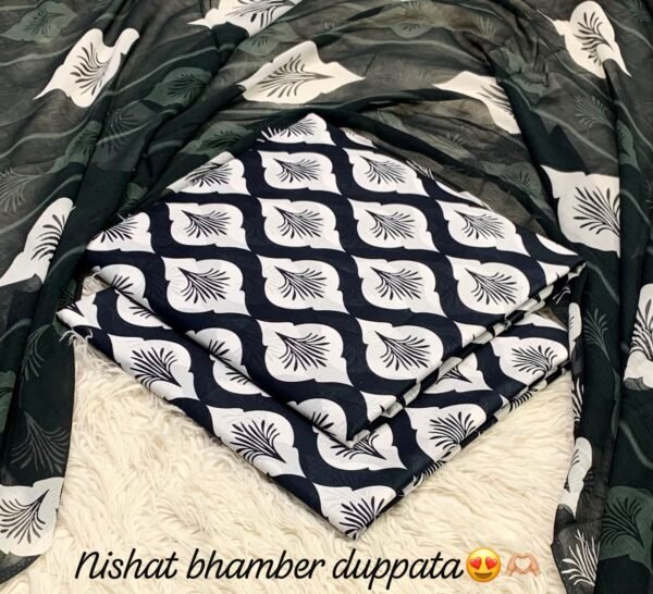 Nishat Premium Bhamber Dupatta 3-Piece Lawn Collection 2026