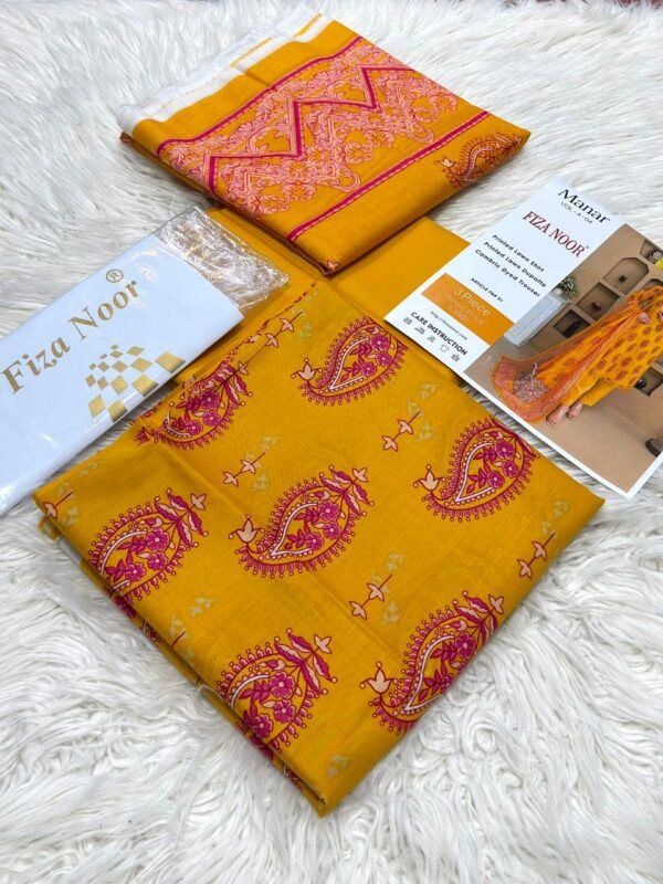 FIZANOOR Original Printed Lawn 3-Piece Collection