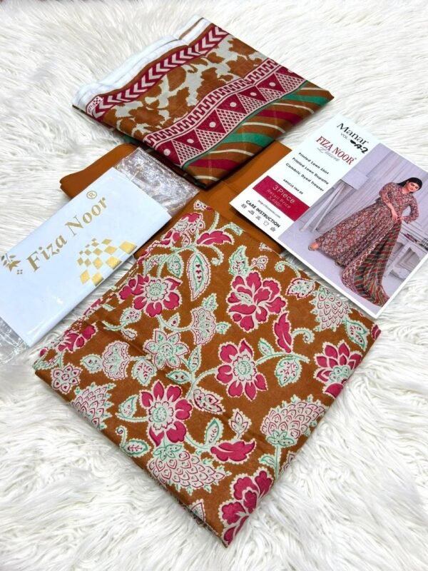 FIZANOOR Original Printed Lawn 3-Piece Collection