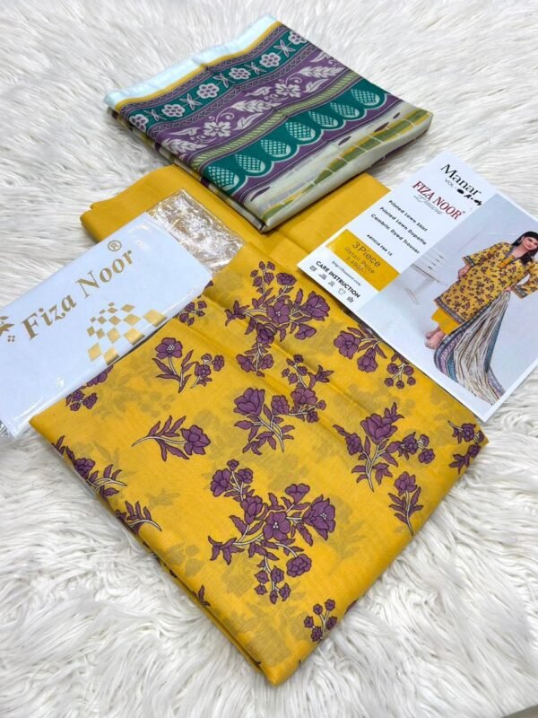 FIZANOOR Original Printed Lawn 3-Piece Collection