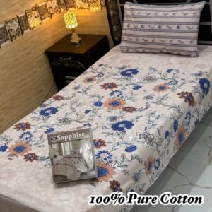 100% Pure Cotton Single Bedsheet Set – 4 Piece 100% Pure Cotton Single Bedsheet Set – 4 Piece