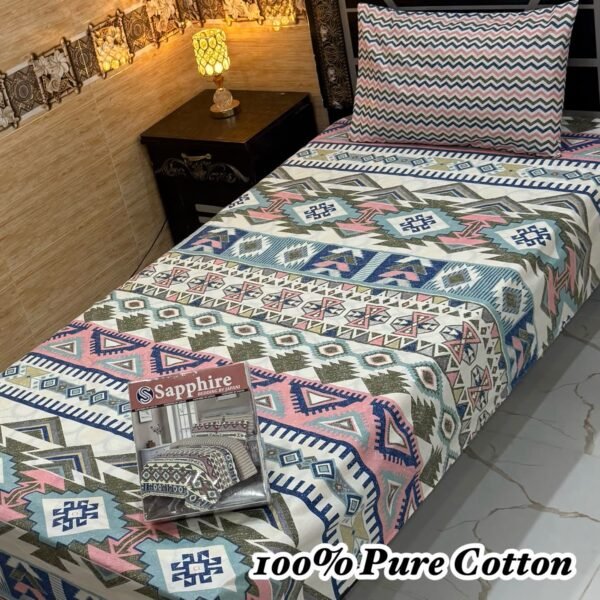 100% Pure Cotton Single Bedsheet Set – 4 Piece