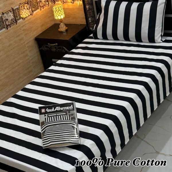 100% Pure Cotton Single Bedsheet Set – 4 Piece