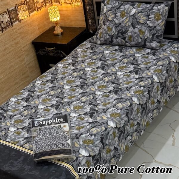 100% Pure Cotton Single Bedsheet Set – 4 Piece