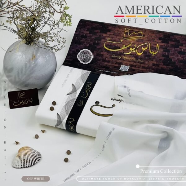 Libas-e-Yousaf American Soft Cotton Unstitched Suit – New Arrivals 2026 Libas-e-Yousaf American Soft Cotton Unstitched Suit – New Arrivals 2026