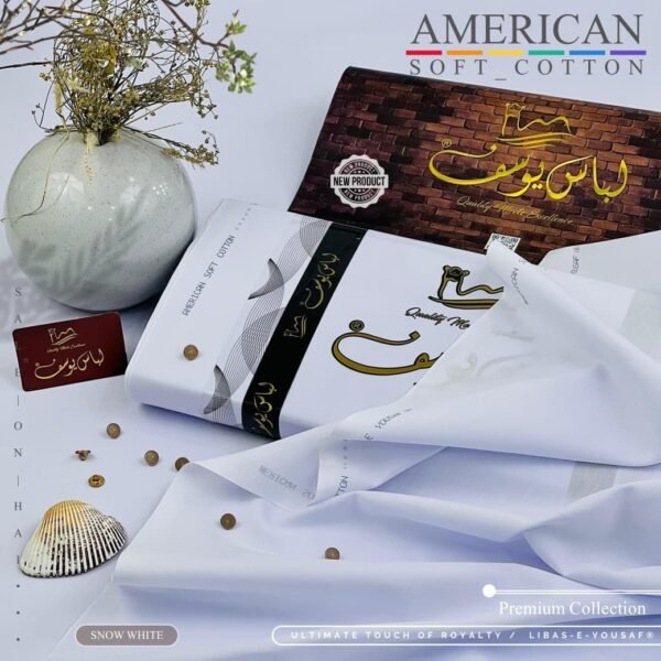 Libas-e-Yousaf American Soft Cotton Unstitched Suit – New Arrivals 2026 Libas-e-Yousaf American Soft Cotton Unstitched Suit – New Arrivals 2026