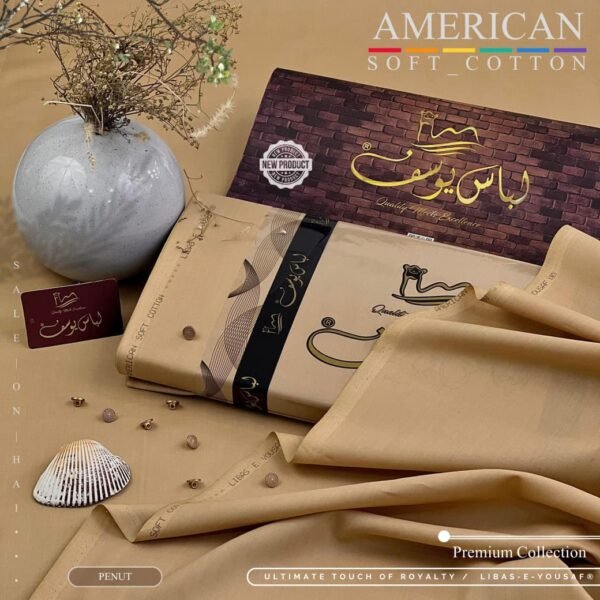 Libas-e-Yousaf American Soft Cotton Unstitched Suit – New Arrivals 2026 Libas-e-Yousaf American Soft Cotton Unstitched Suit – New Arrivals 2026