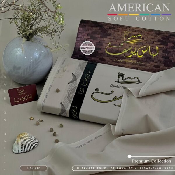 Libas-e-Yousaf American Soft Cotton Unstitched Suit – New Arrivals 2026 Libas-e-Yousaf American Soft Cotton Unstitched Suit – New Arrivals 2026