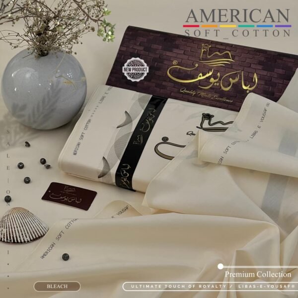 Libas-e-Yousaf American Soft Cotton Unstitched Suit – New Arrivals 2026 Libas-e-Yousaf American Soft Cotton Unstitched Suit – New Arrivals 2026