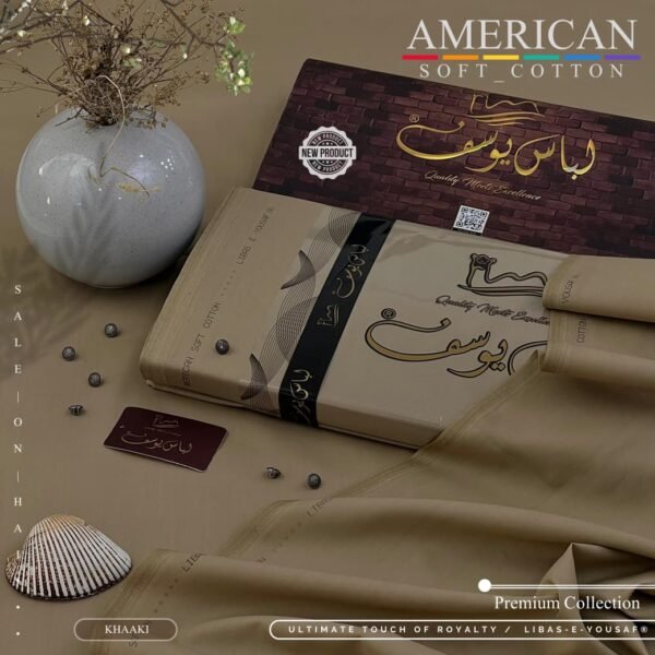 Libas-e-Yousaf American Soft Cotton Unstitched Suit – New Arrivals 2026 Libas-e-Yousaf American Soft Cotton Unstitched Suit – New Arrivals 2026