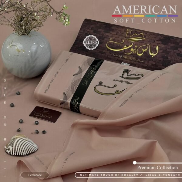 Libas-e-Yousaf American Soft Cotton Unstitched Suit – New Arrivals 2026 Libas-e-Yousaf American Soft Cotton Unstitched Suit – New Arrivals 2026
