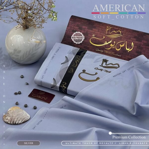 Libas-e-Yousaf American Soft Cotton Unstitched Suit – New Arrivals 2026 Libas-e-Yousaf American Soft Cotton Unstitched Suit – New Arrivals 2026