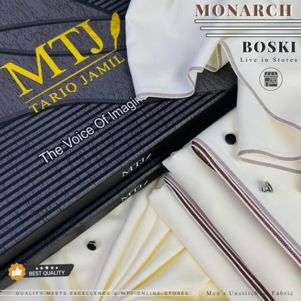 MTJ Monarch Boski Premium Unstitched Suit BK-3007