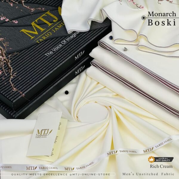 MTJ Monarch Boski Premium Unstitched Suit BK-3007