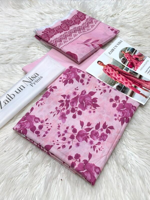 ZAIB UN NISA Printed Lawn 3-Pcs Collection