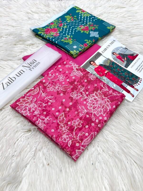 ZAIB UN NISA Printed Lawn 3-Pcs Collection