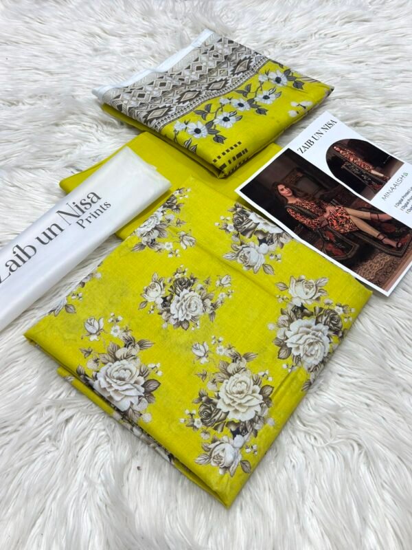ZAIB UN NISA Printed Lawn 3-Pcs Collection