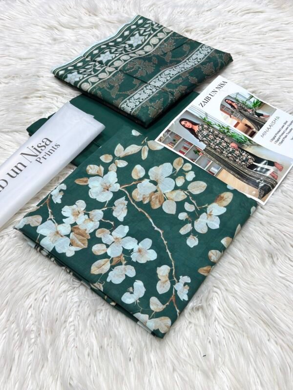 ZAIB UN NISA Printed Lawn 3-Pcs Collection
