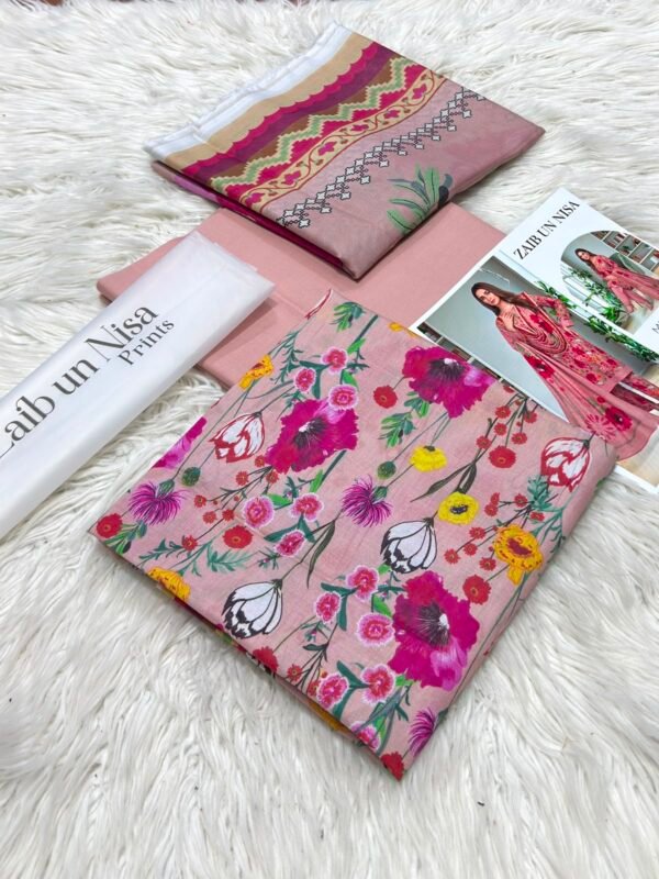 ZAIB UN NISA Printed Lawn 3-Pcs Collection