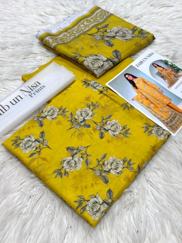 ZAIB UN NISA Printed Lawn 3-Pcs Collection