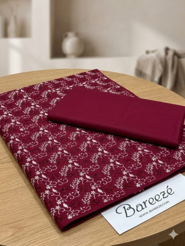 Bareezé Heavy Embroidered Lawn 2-Pcs Collection LN-1026