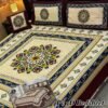 4-Piece 3D Panel Crystal Cotton Bedsheet Set