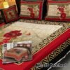 4-Piece 3D Panel Crystal Cotton Bedsheet Set
