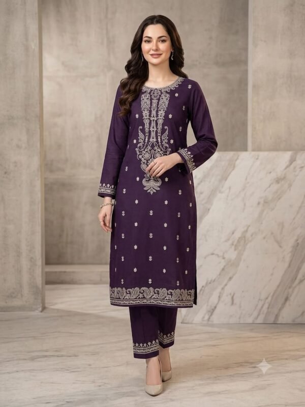 Asling Premium Embroidered Lawn 2-Pcs Collection