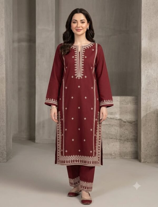 Asling Premium Embroidered Lawn 2-Pcs Collection